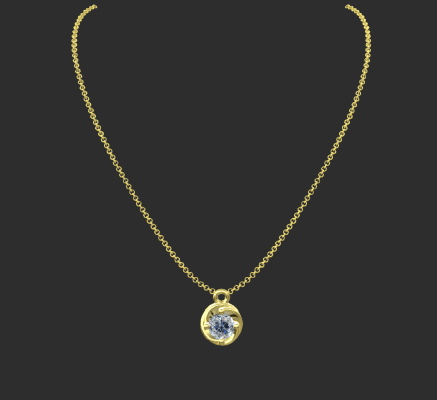Pendant & Necklace 2412 | 3d print model