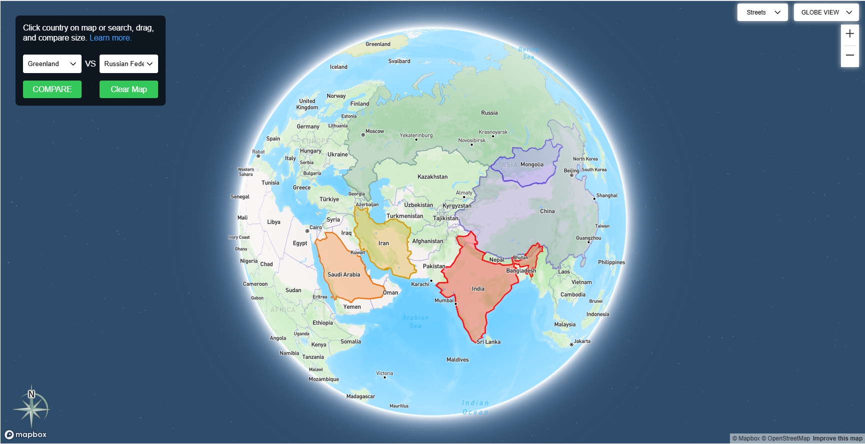 The Actual Size of Countries: Beyond Misleading Map Projections